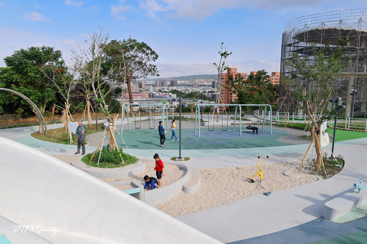 ★彰化最新公園★ 八卦山天空遊戲場，彷彿漫步在雲端的特色天空藍遊戲場，鄰近八卦山大佛風景區可以一起順遊安排
