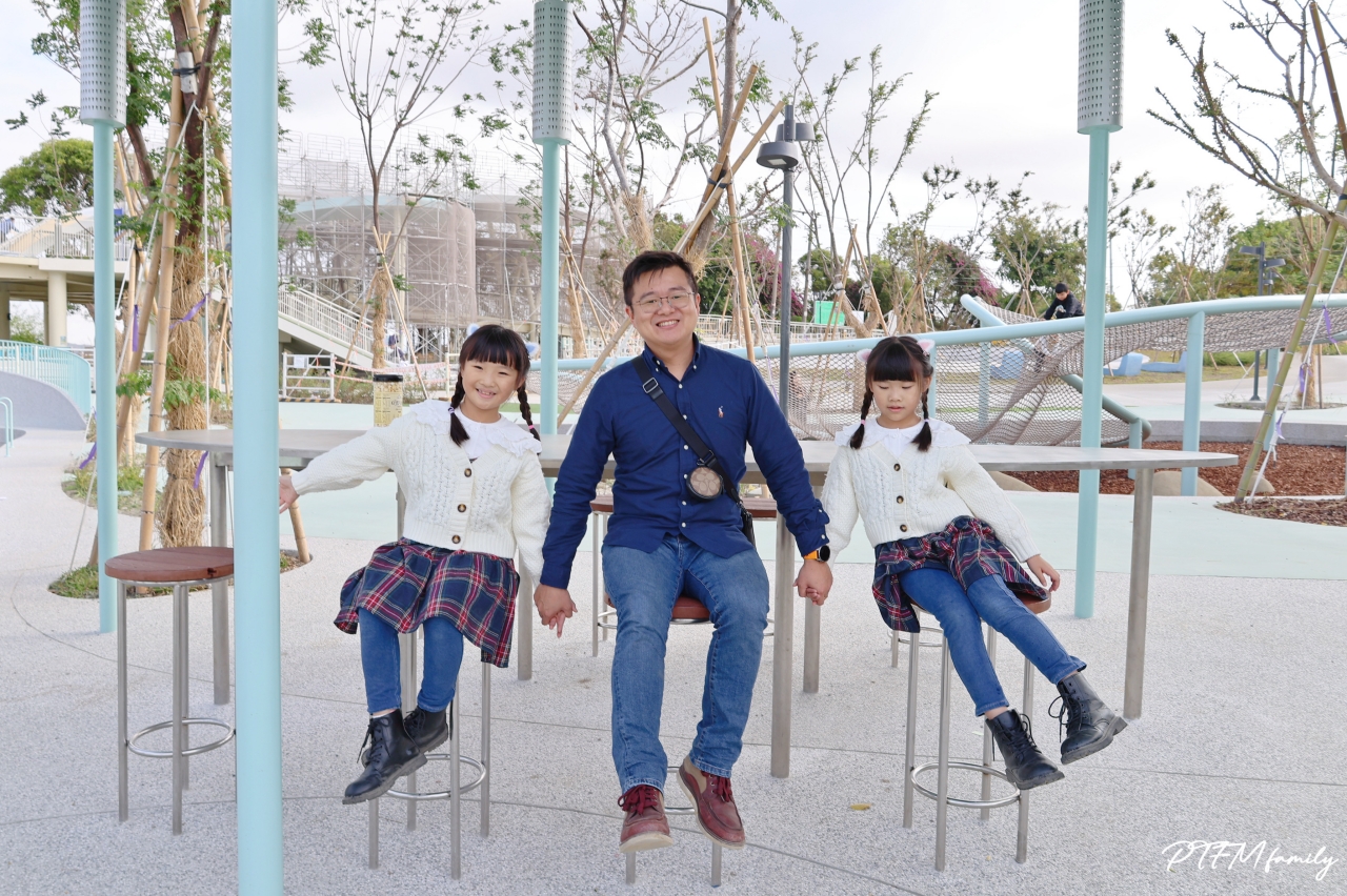 ★彰化最新公園★ 八卦山天空遊戲場，彷彿漫步在雲端的特色天空藍遊戲場，鄰近八卦山大佛風景區可以一起順遊安排