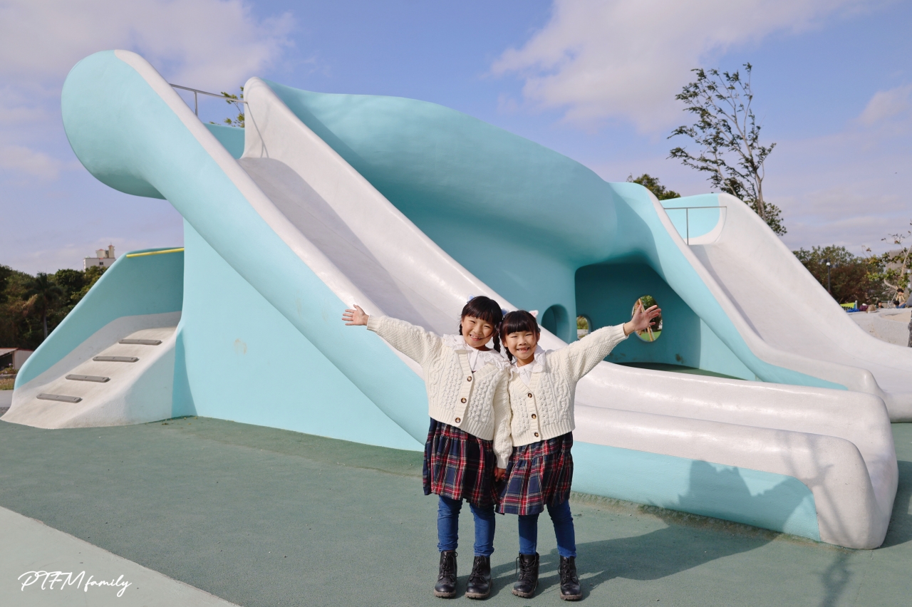 ★彰化最新公園★ 八卦山天空遊戲場，彷彿漫步在雲端的特色天空藍遊戲場，鄰近八卦山大佛風景區可以一起順遊安排