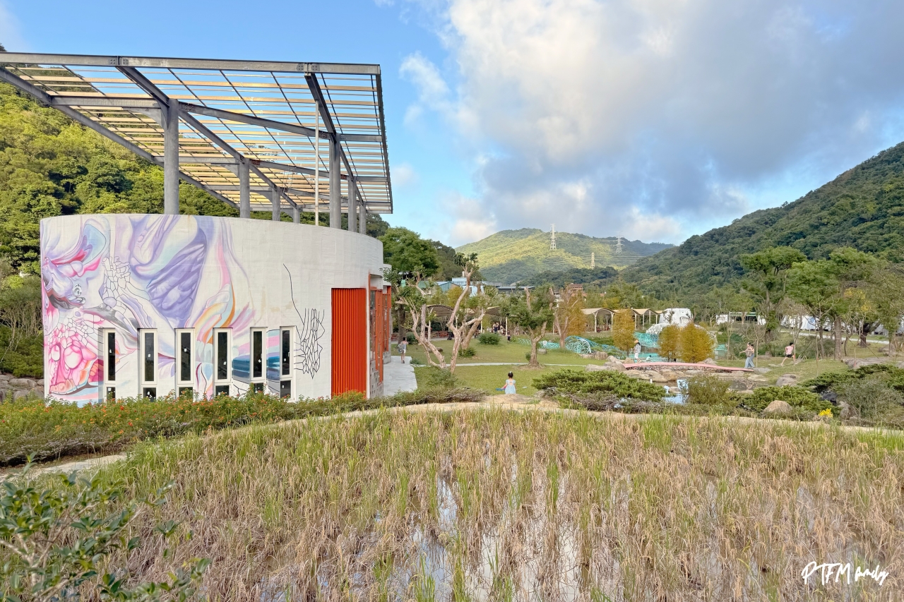 新北玩水景點｜亮山川Lands & Stream Resort Park，萬里一日遊玩水景點，有戲水池、烤肉、動物和生態藝術造景